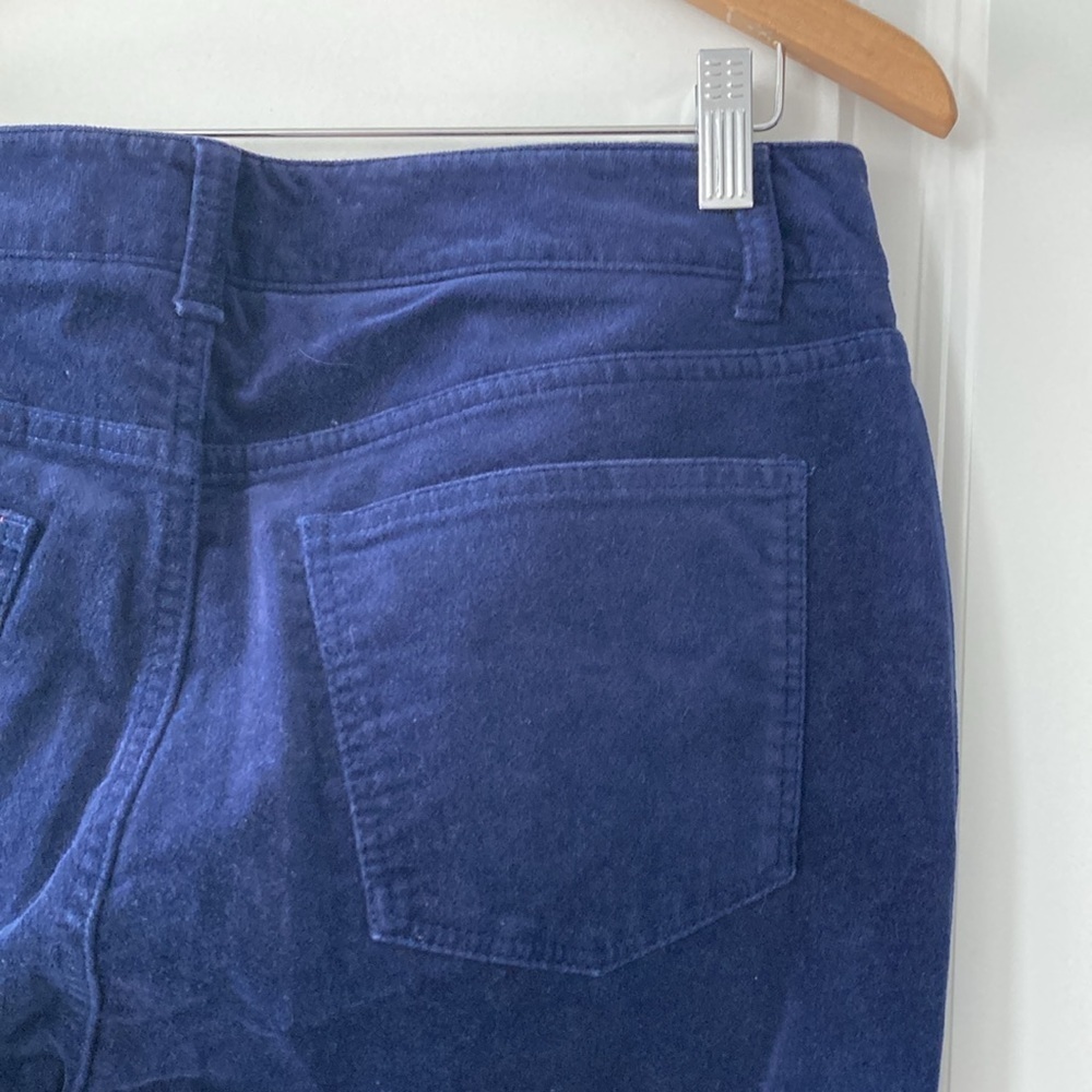 Talbots 10 blue pants curvy velour - Picture 9 of 13